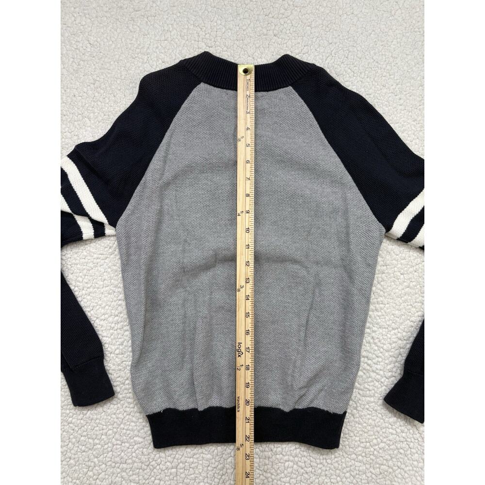 Polo Ralph Lauren Big Pony Full Zip Sweater Jacket Boys M Grey Black Mesh Raglan - Picture 7 of 7
